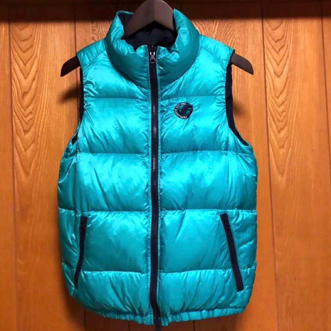 パーリーゲイツ　ダウンベスト　リバーシブル　ロゴ　ゴルフ　防寒