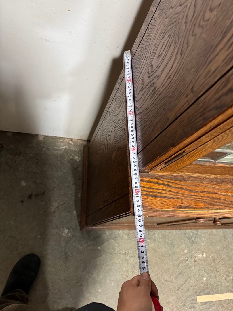 三越家具 三越ブルージュ オーク材 ガラスキャビネットカントリーハウス 食器棚