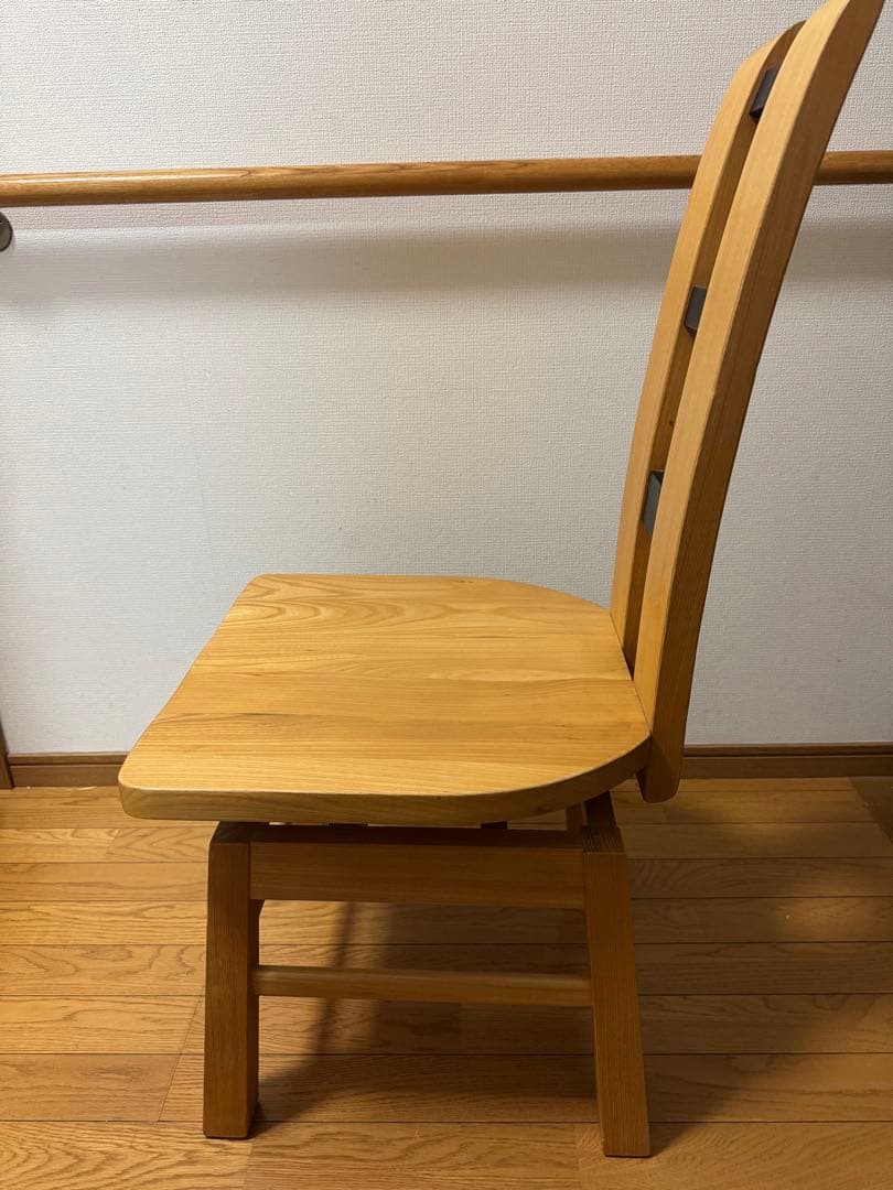 ナチュラルウッド 椅子 イス ダイニングチェア回転式