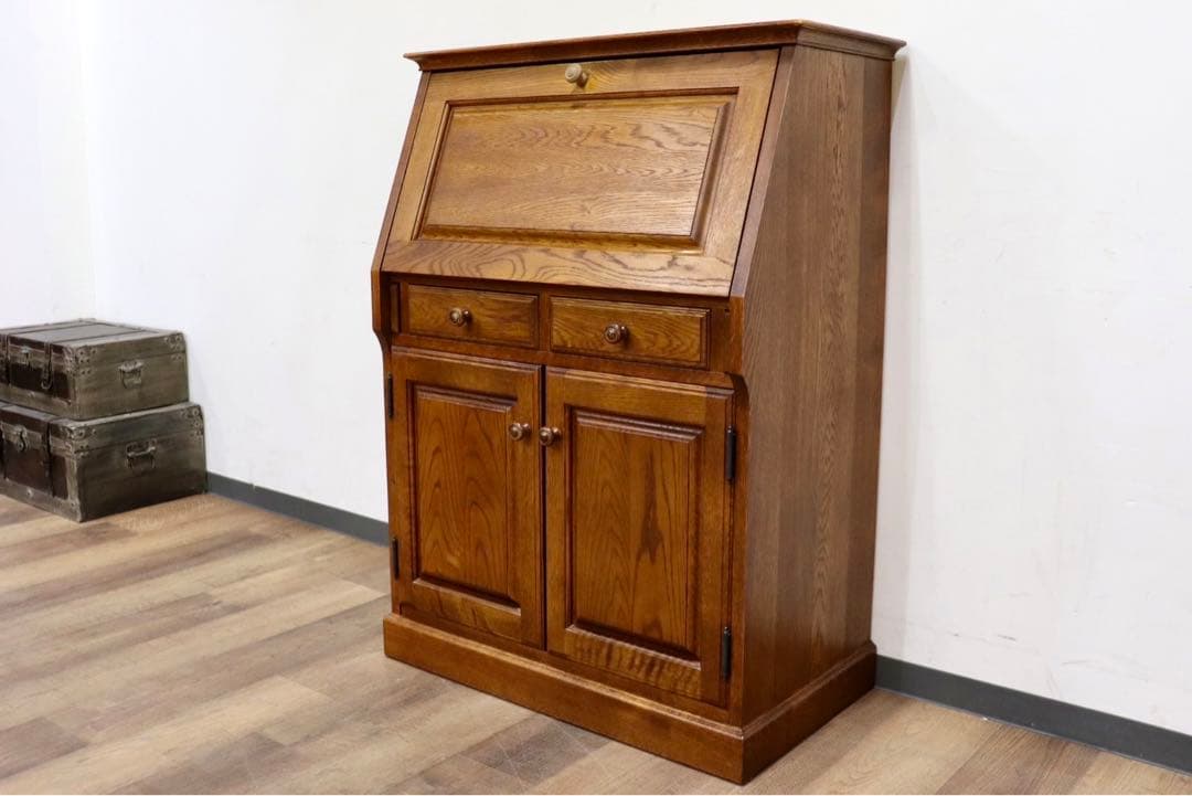 GMHH422○勇峰工芸 ライティングビューロー デスク 机 ライティングドレッ