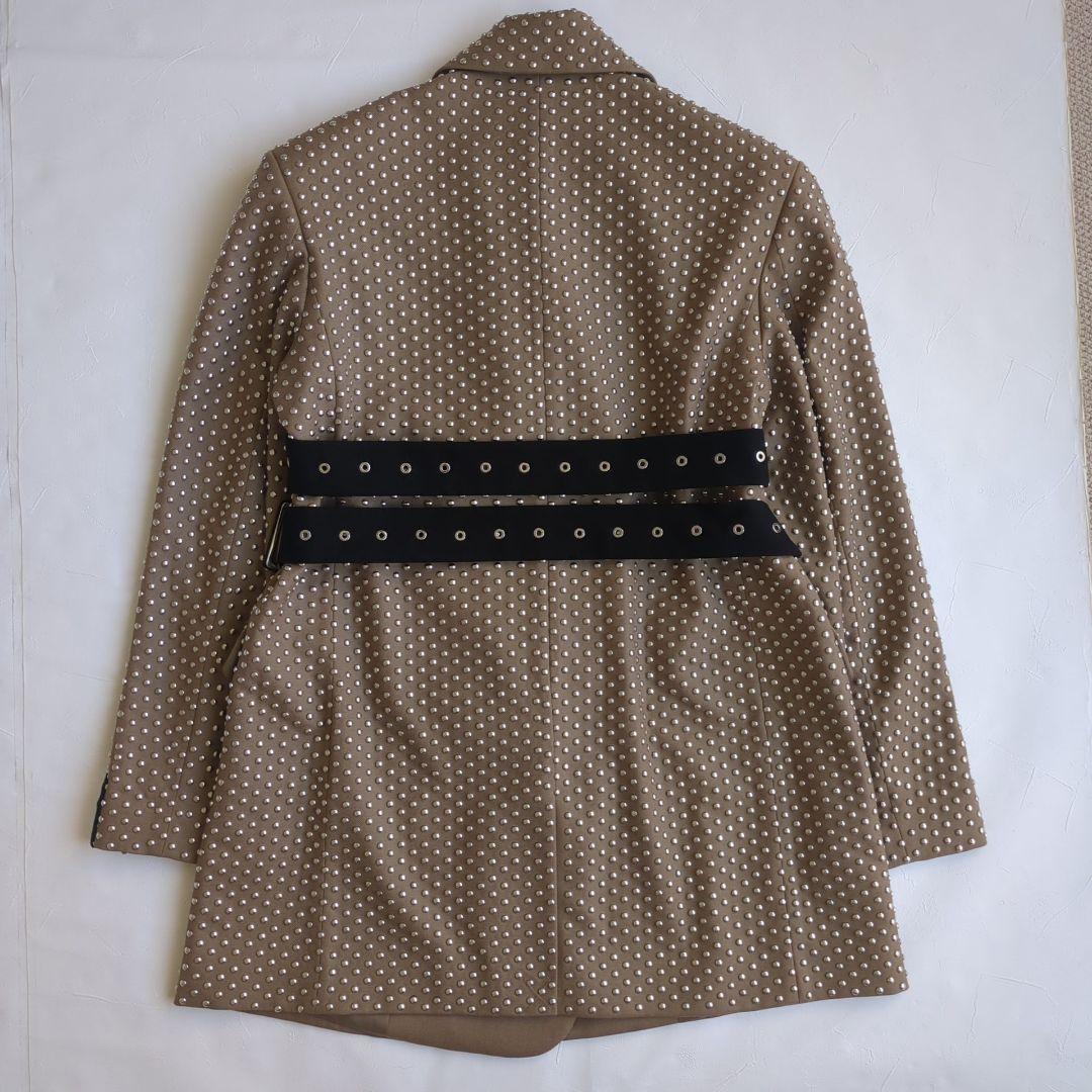 美品  rokh コラボ スタッズウールブレザージャケット ベージュ S