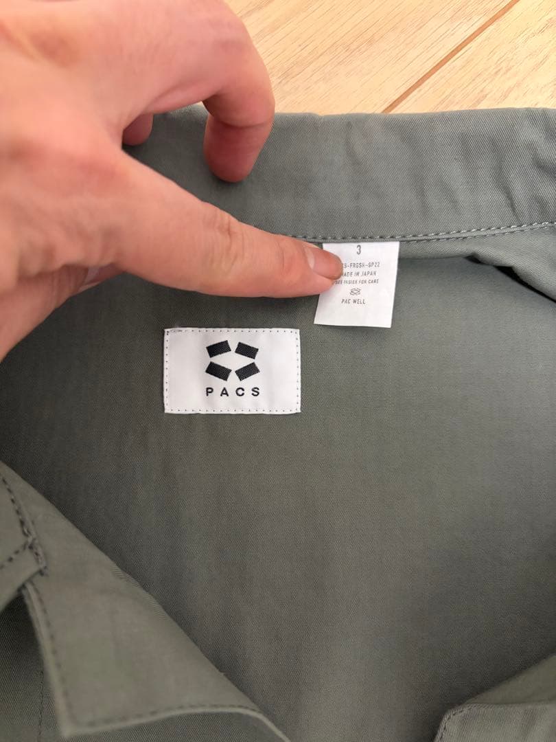 pacs シャツ　ジャケット　paletown サイズ3