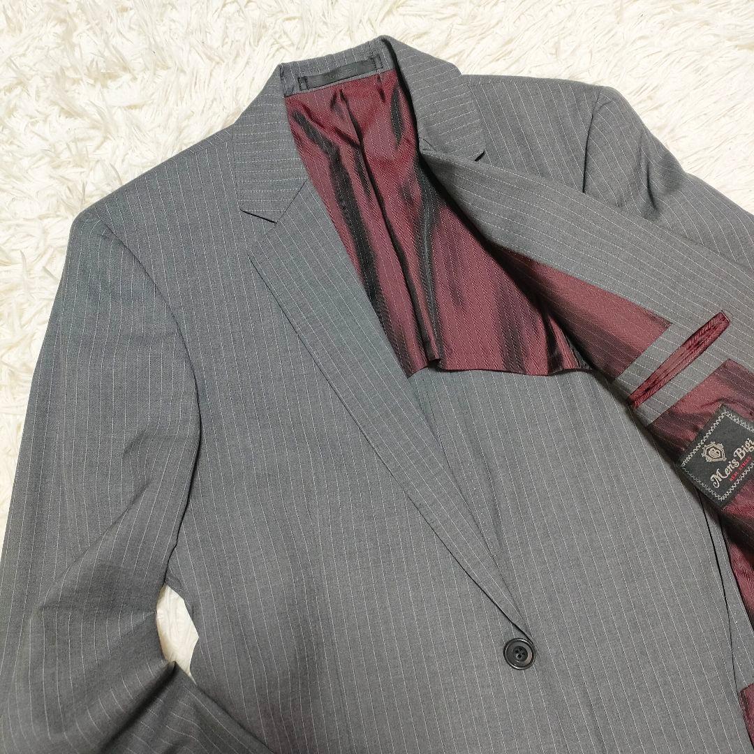 美品　メンズビギ　ロロピアーナ　スーツ　スーパー120s　シルク混　裏地ボルドー
