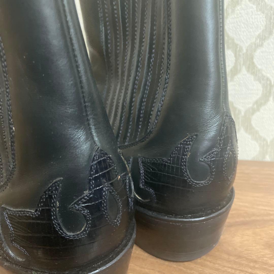 ADAMSBOOTS 71/2 ウェスタンブーツブラック