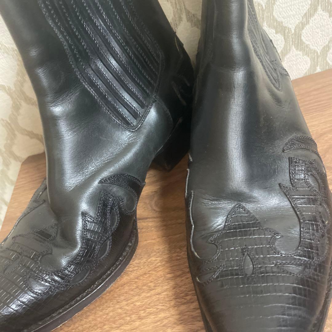 ADAMSBOOTS 71/2 ウェスタンブーツブラック