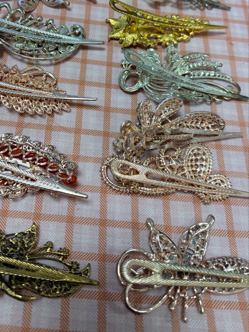 くちばし　コンコルド　ヘアクリップ　花ピン　髪留め　大衆演劇　22個セット