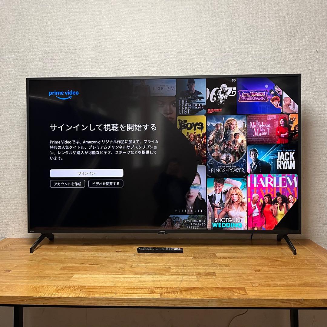 SHARP 65V型 4K 液晶テレビ AQUOS 4T-C65FL1 24年製