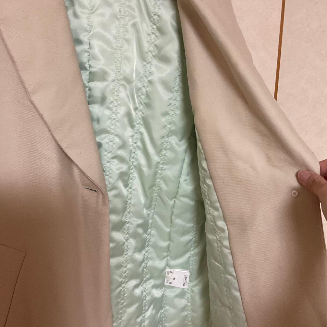 カリテ　ウール中綿チェスターコート　38 新品　アイボリー