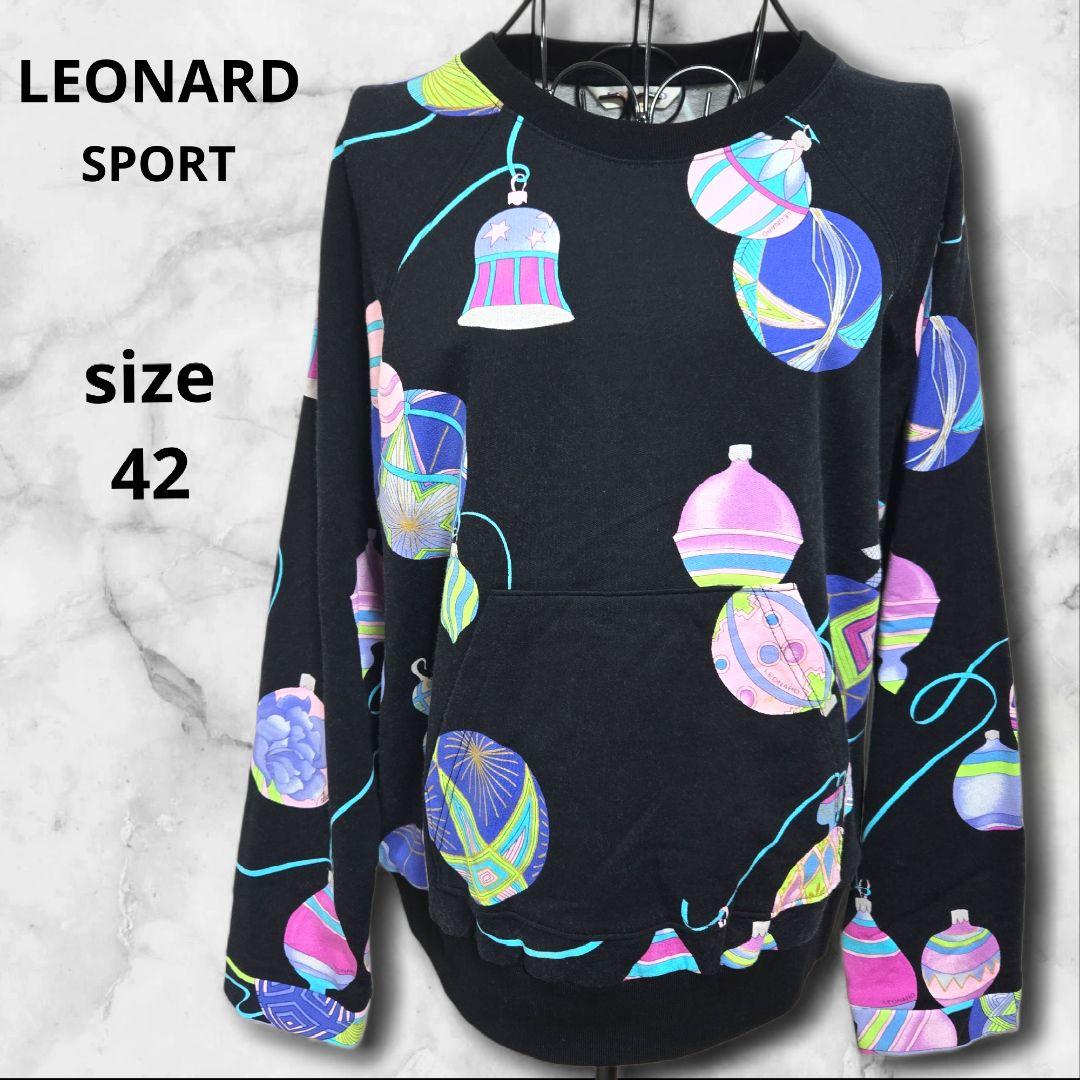希少 レオナール LEONARD SPORT 長袖 トレーナー 裏起毛 日本製
