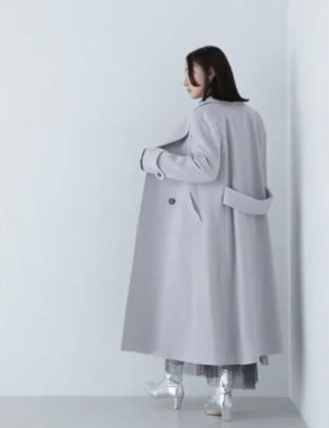 【完売品】24AW　ナチュラルビューティー　ビッグカラーダブルチェスターコート