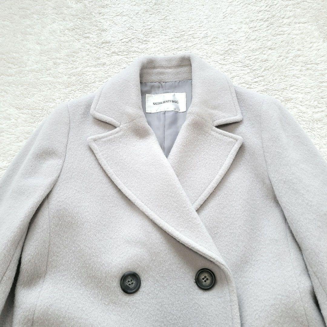 【完売品】24AW　ナチュラルビューティー　ビッグカラーダブルチェスターコート