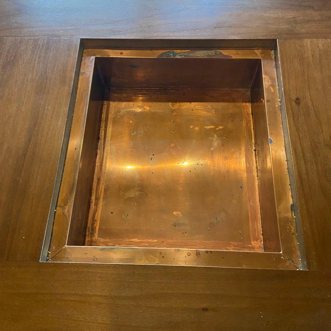 囲炉裏テーブル　昭和レトロ 火鉢 古民家家具　希少 木製