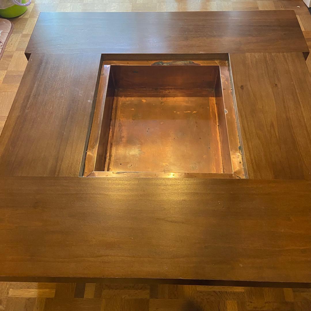 囲炉裏テーブル　昭和レトロ 火鉢 古民家家具　希少 木製