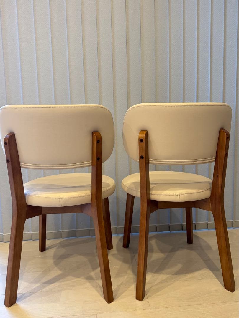 ダイニングチェア2脚セット 食卓椅子 木製 リビングチェア 背もたれ付き