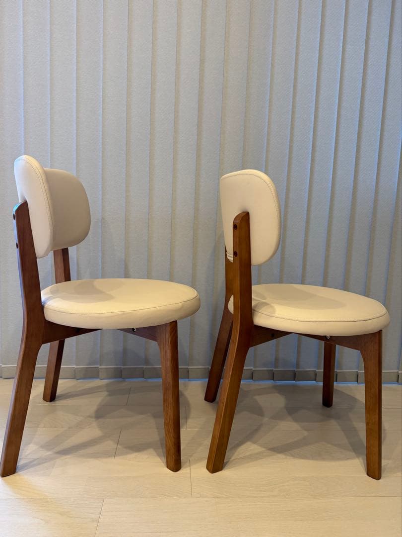 ダイニングチェア2脚セット 食卓椅子 木製 リビングチェア 背もたれ付き