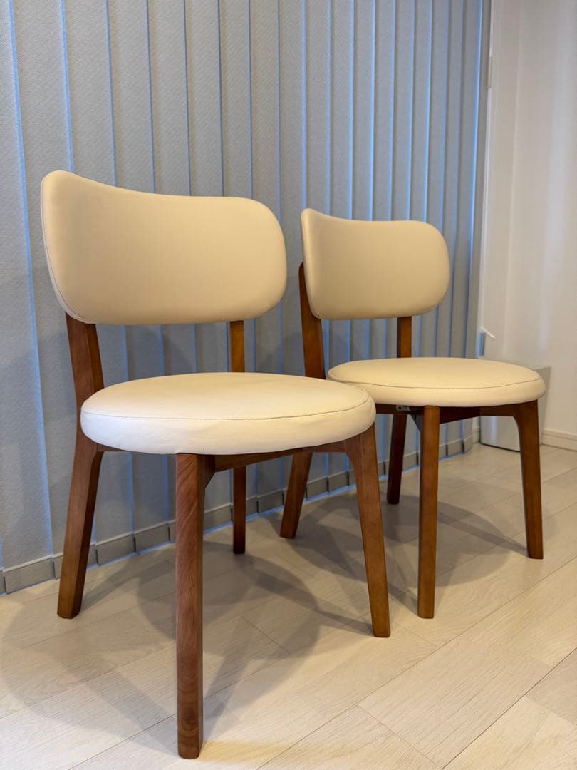 ダイニングチェア2脚セット 食卓椅子 木製 リビングチェア 背もたれ付き