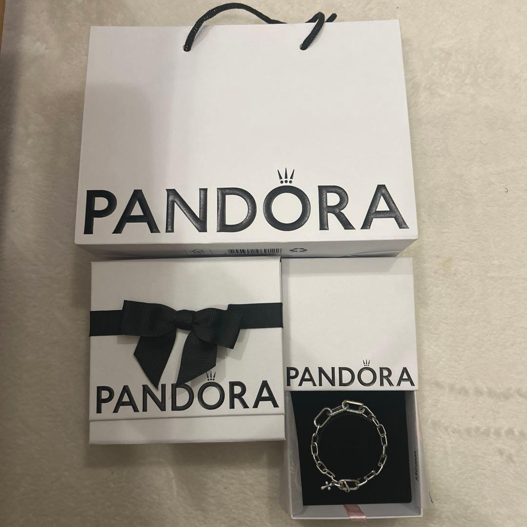 【早い者勝ち】Pandora チェーン ブレスレット シルバー ショッパー付き