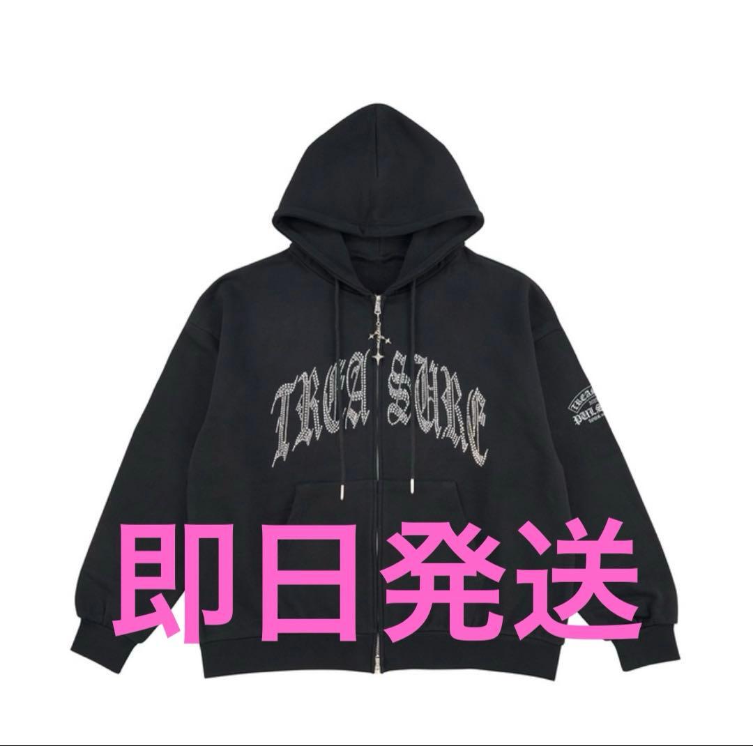 TREASURE ジップアップフーディー Lサイズ 黒