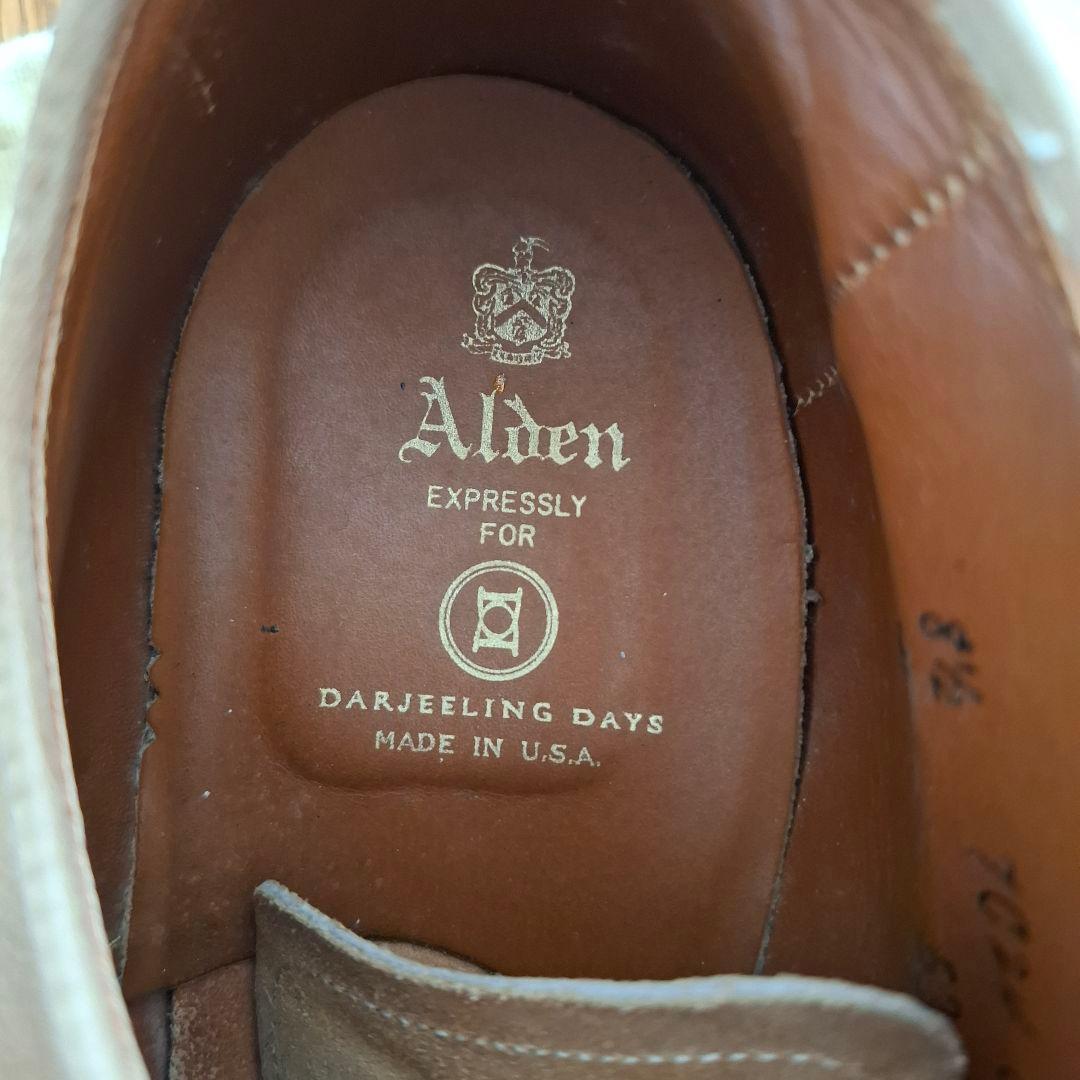 Alden スエード レースアップシューズ ベージュ