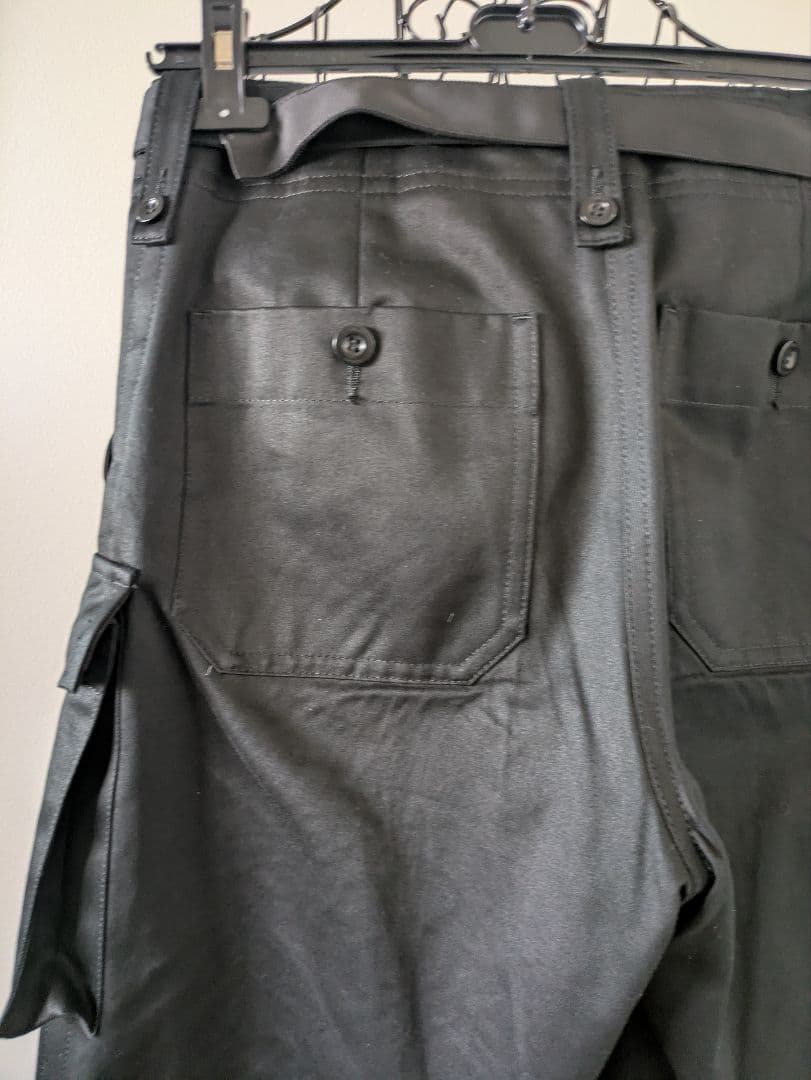 sacaiレディースベルテッドカーゴパンツ23-06456 ブラック　2