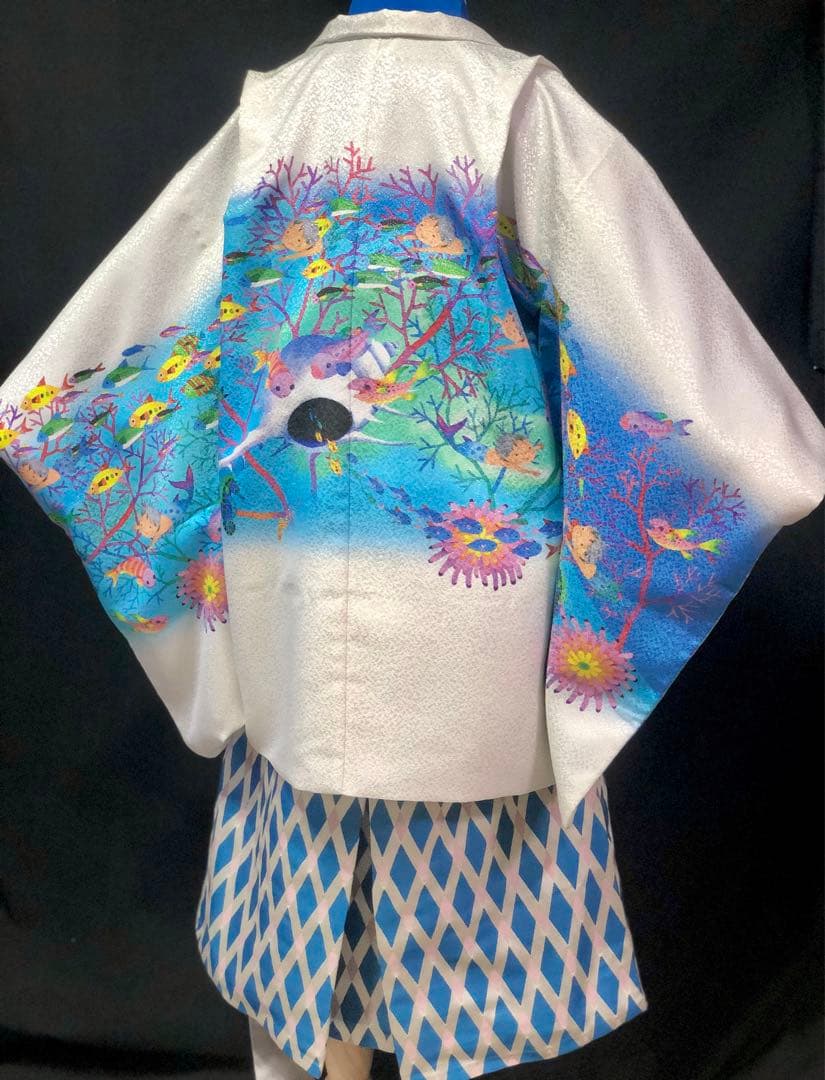 【ブランド　Moe】　七五三　5歳　永田萌　希少　羽織　着物　袴　セット　男の子