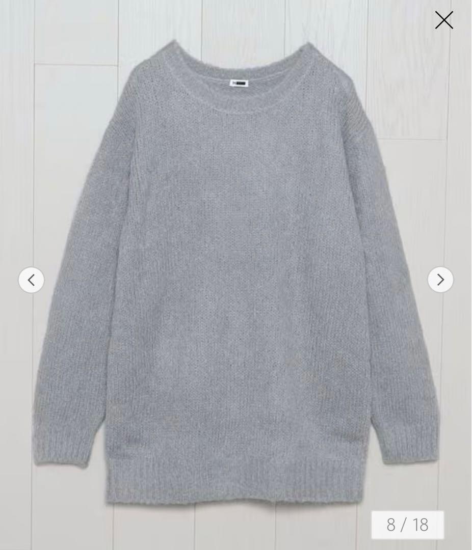 H BEAUTY&YOUTH ウールモヘヤ スヌード ニットワンピース