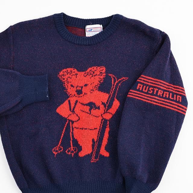 あいみょん　着用　コアラ柄　セーター　キッズL　レディースS～Mサイズ　紺　赤