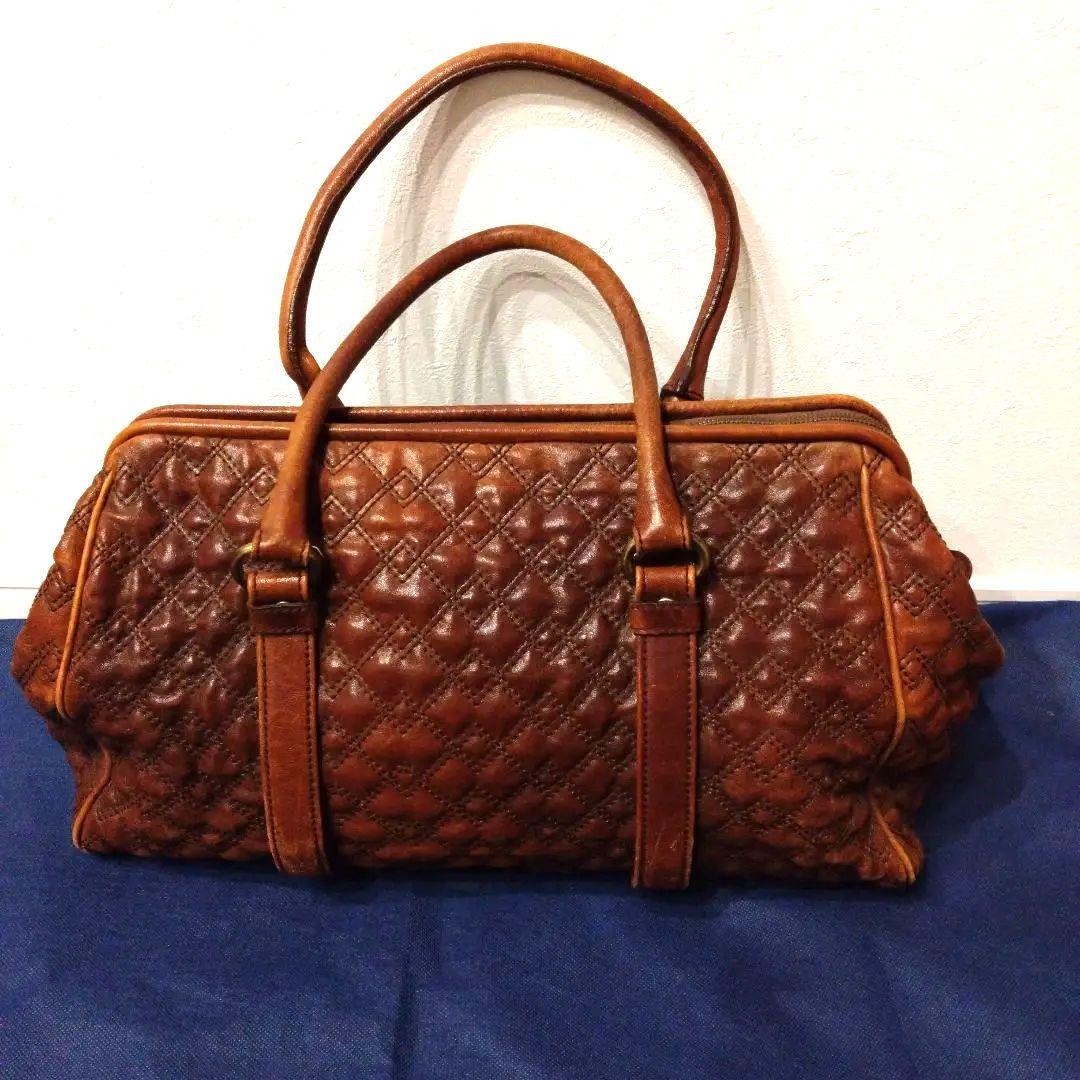 【まるぽち】【ドルチェ&ガッバーナ】ブラウン ボストンバッグ