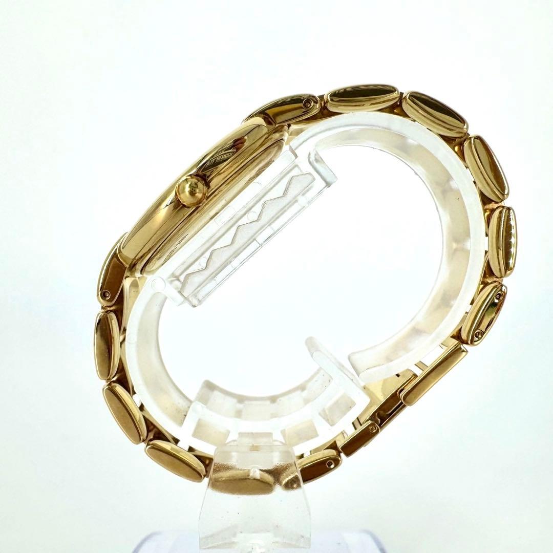 【新品電池】RAYMOND WEIL 18Kメッキ加工 ゴールド　デイト 腕時計