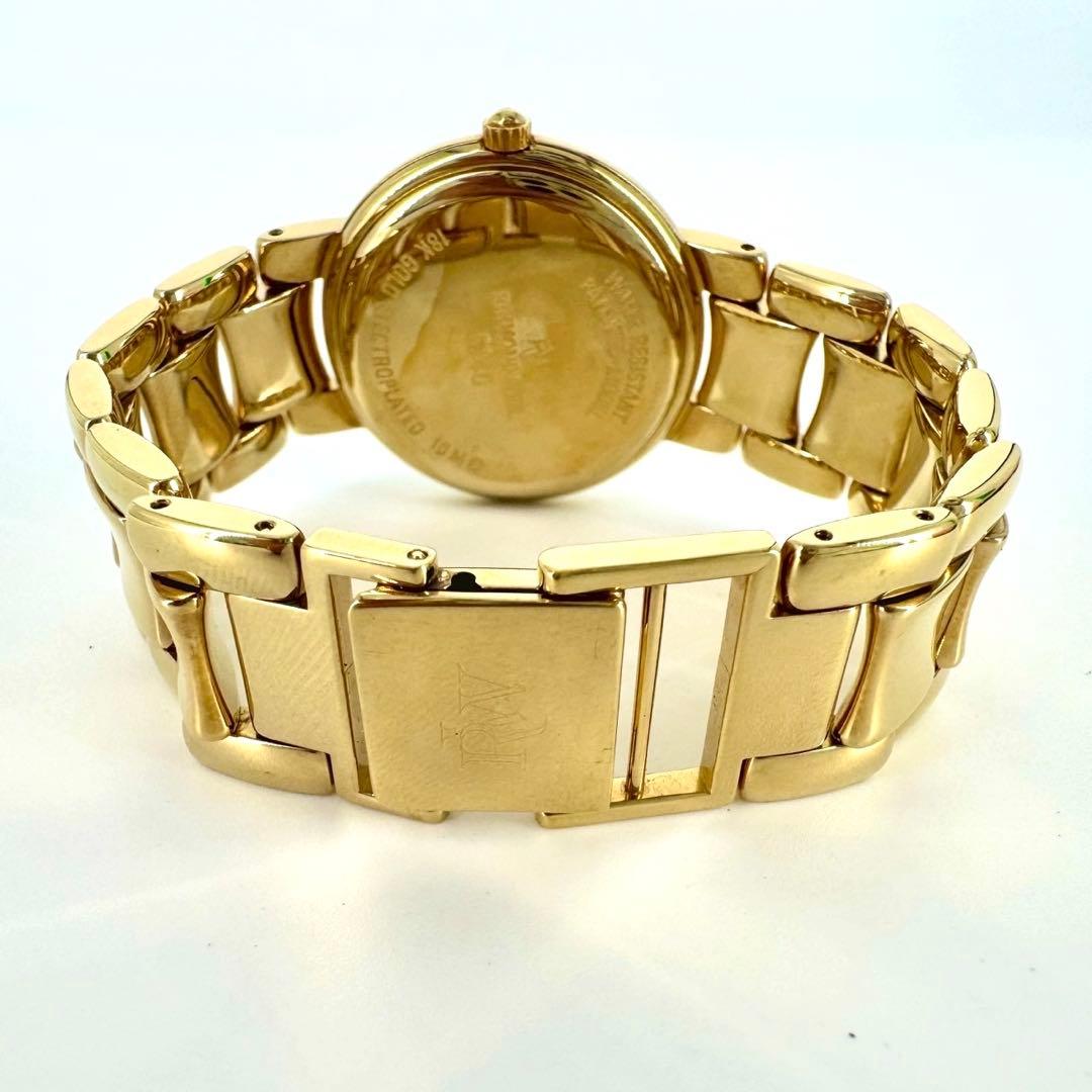 【新品電池】RAYMOND WEIL 18Kメッキ加工 ゴールド　デイト 腕時計