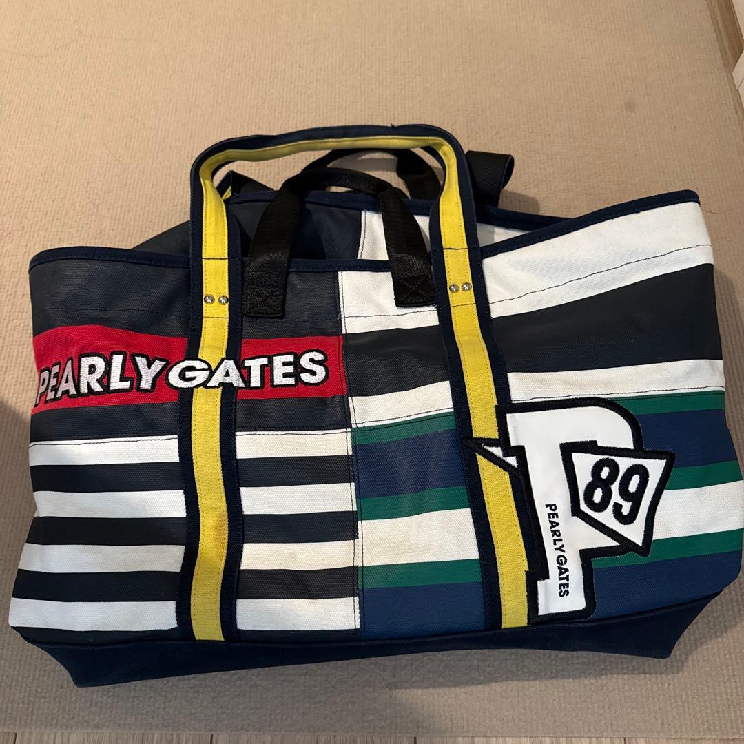 PEARLY GATES ストライプ ゴルフバッグ　ロッカーバッグ