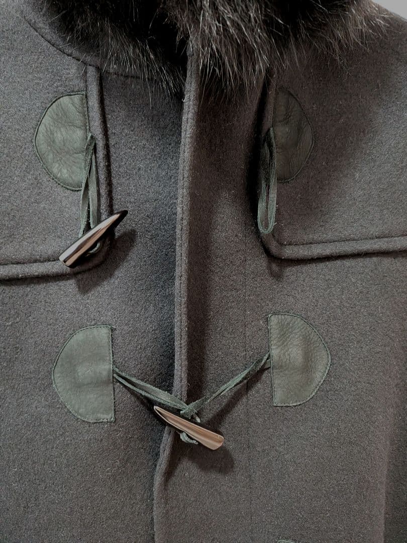 定価40万程 Drawer ダッフルコート 黒 36 フォックスファー