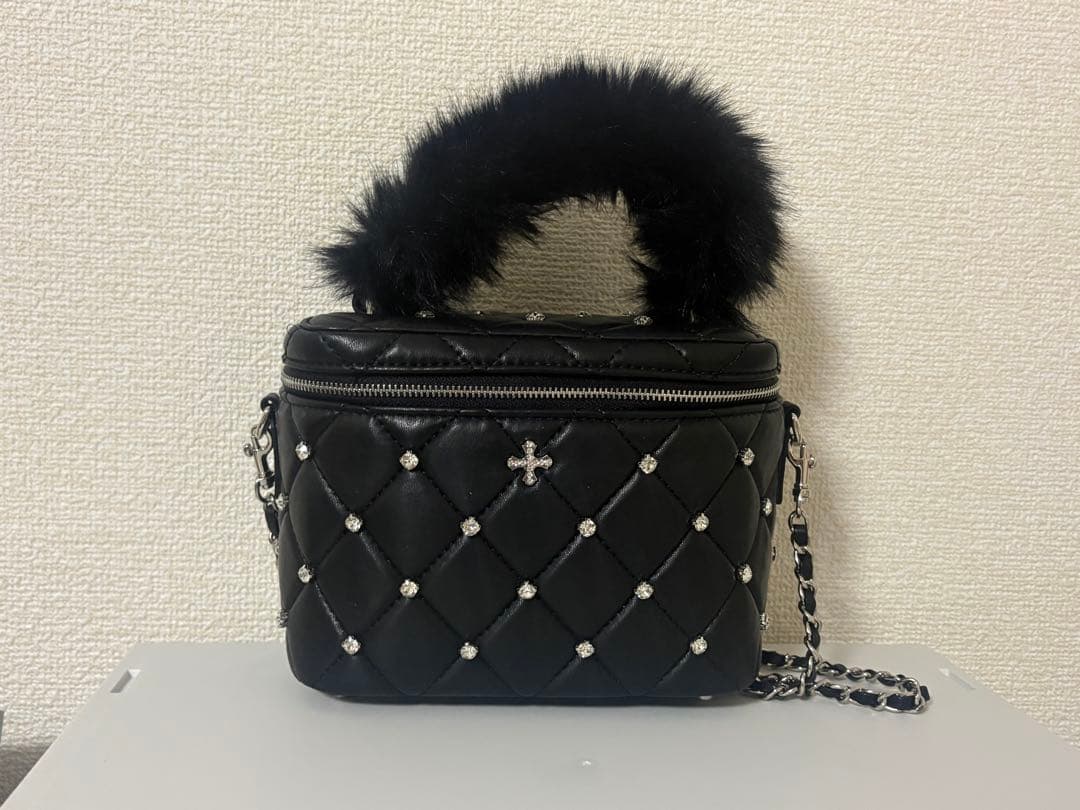 バッグ ANDWANG Jewel classic quilting vanitybag