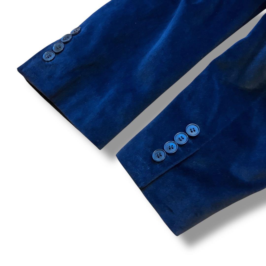 ドルチェ&ガッバーナ ドルガバ テーラードジャケット ベロア ネイビー L