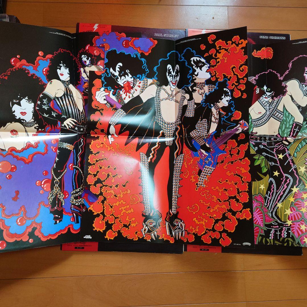 【人気盤】キッス ソロ 4枚セット / キッス 国内初回帯 ポスター付属 ！！