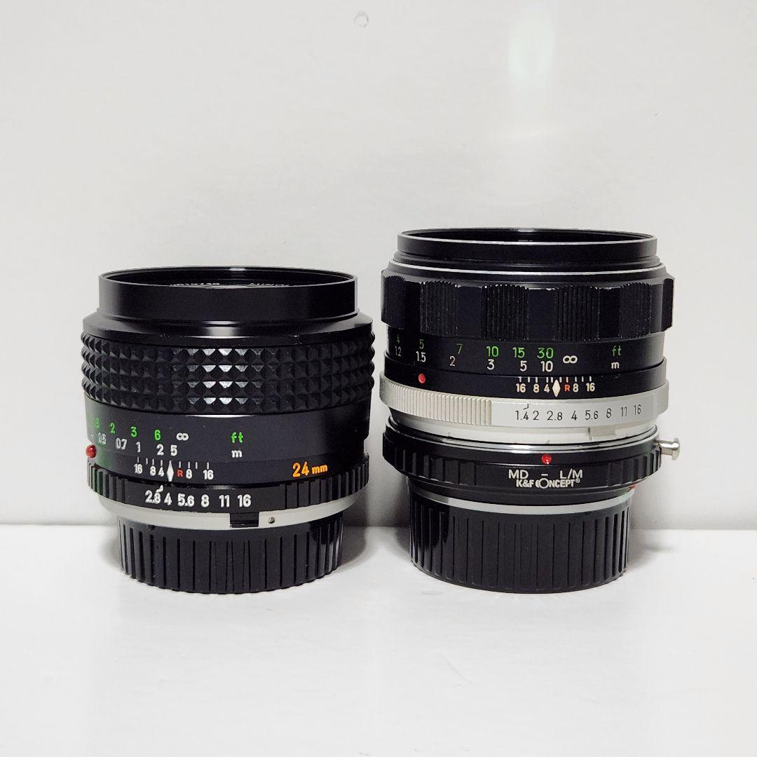 Minolta 24mm f2.8 58mm f1.4 オールドレンズセット