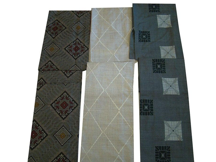 創作用 本場 奄美 龍郷 大島紬・泥染 白大島 正絹 計3枚 セット Vｓ531