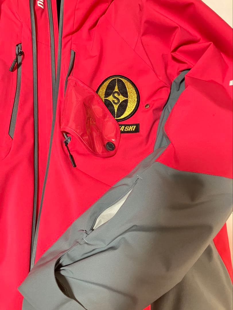 ◼️デサント製（オガサカ）スキーウェア上下 ピンク•灰色◼️L寸 非売 中古品◼️