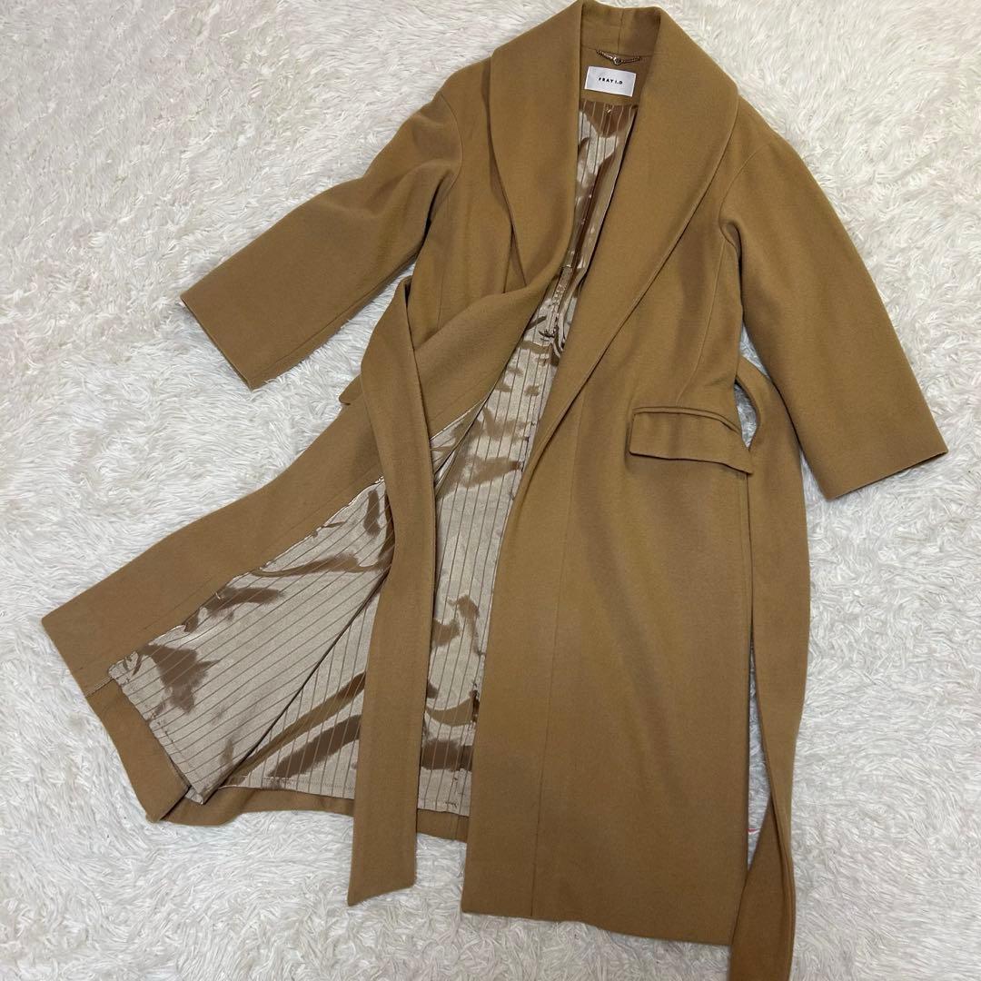 【ＦＲＡＹI.D】フレイアイディー ローブコート 女優襟 ベージュ ガウンコート