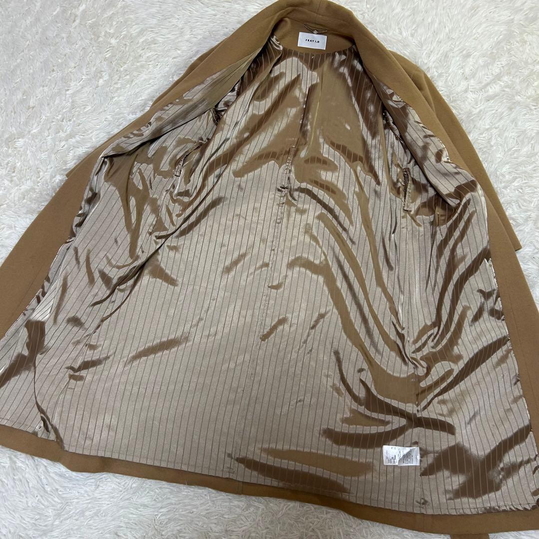 【ＦＲＡＹI.D】フレイアイディー ローブコート 女優襟 ベージュ ガウンコート