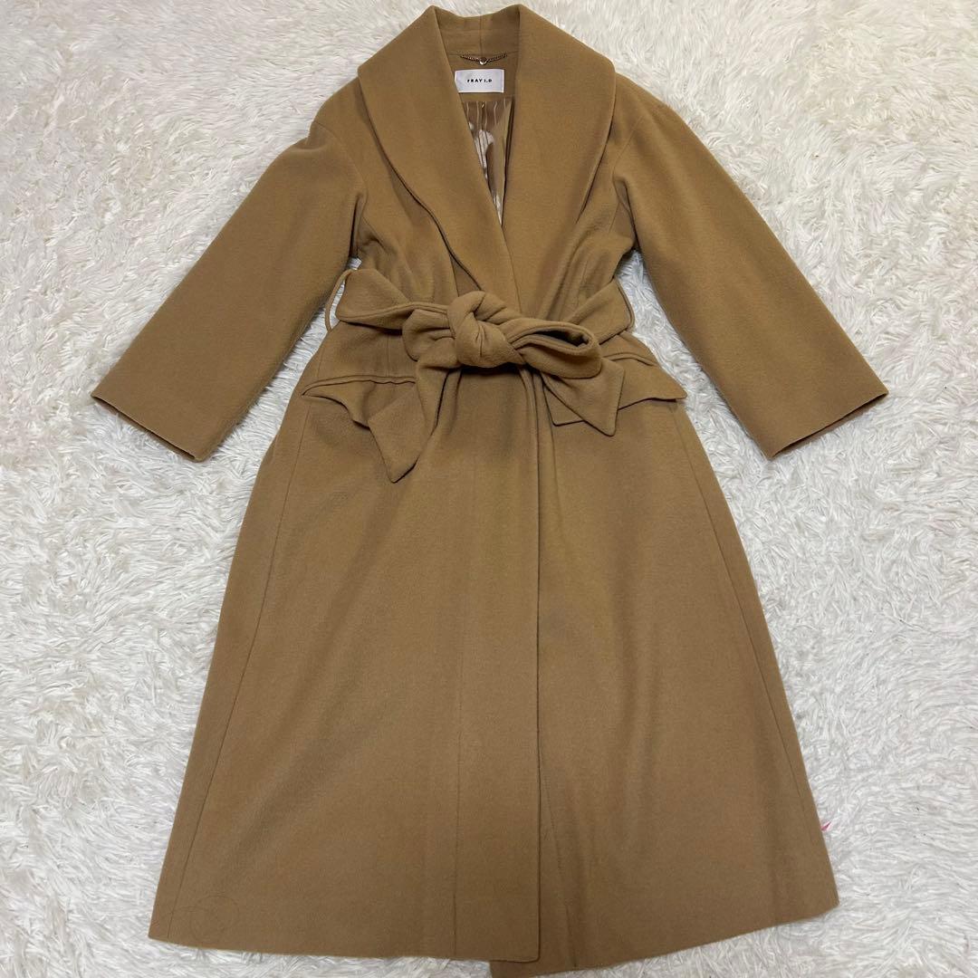 【ＦＲＡＹI.D】フレイアイディー ローブコート 女優襟 ベージュ ガウンコート