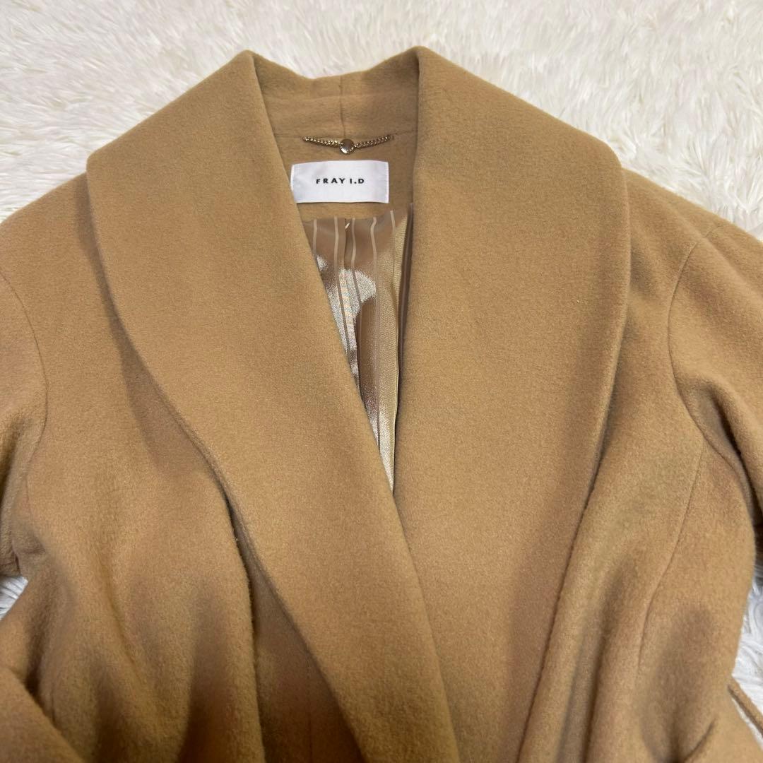 【ＦＲＡＹI.D】フレイアイディー ローブコート 女優襟 ベージュ ガウンコート