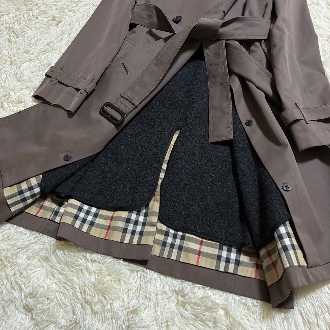 希少 極美品 バーバリーロンドン トレンチコート ノバチェック ライナー付 L