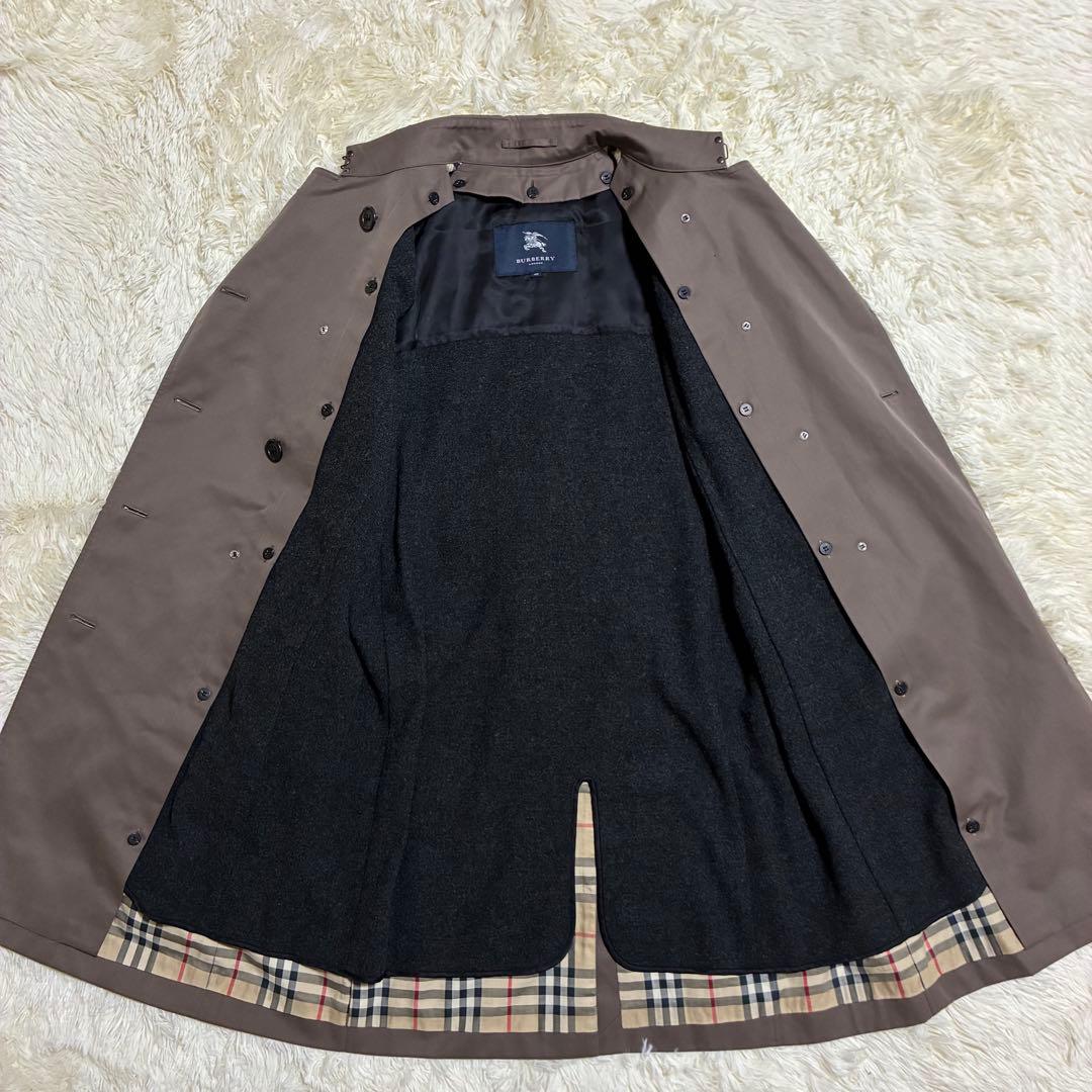 希少 極美品 バーバリーロンドン トレンチコート ノバチェック ライナー付 L