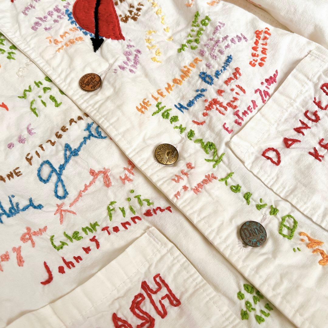 デニムダンガリー　総刺繍ジャケット　ショップコート　120