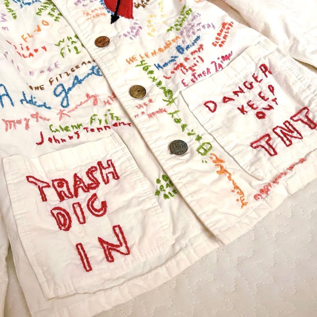 デニムダンガリー　総刺繍ジャケット　ショップコート　120