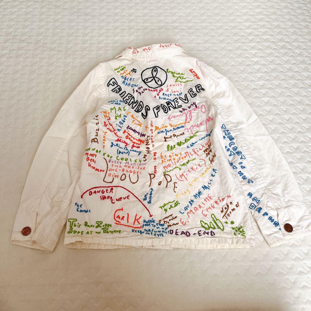 デニムダンガリー　総刺繍ジャケット　ショップコート　120