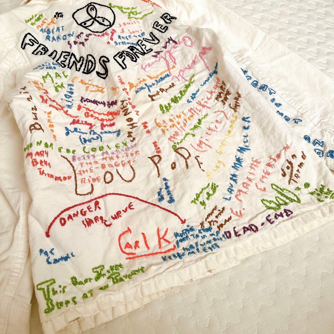 デニムダンガリー　総刺繍ジャケット　ショップコート　120