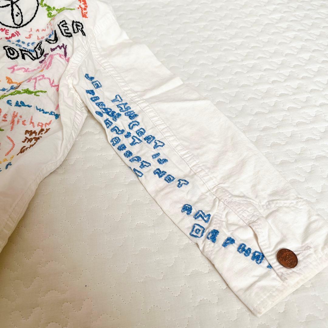 デニムダンガリー　総刺繍ジャケット　ショップコート　120