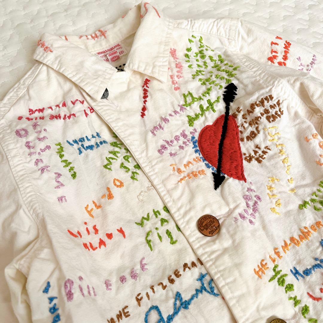 デニムダンガリー　総刺繍ジャケット　ショップコート　120